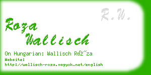 roza wallisch business card